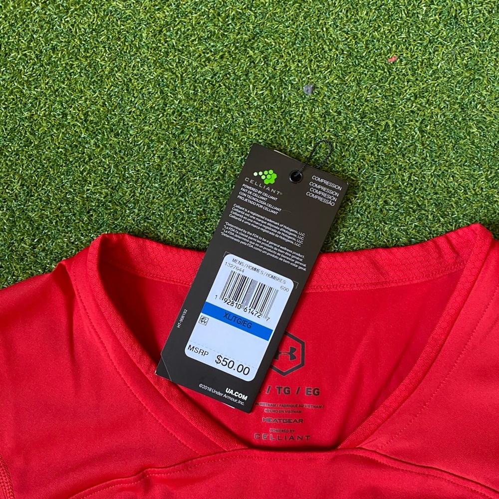 Under Armour Rush Compression Shirt Red - Picture 3 of 4